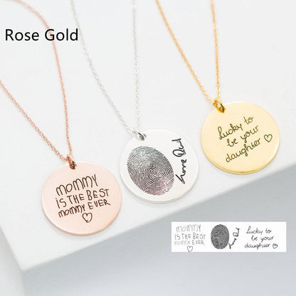 Personalised Lettering Fingerprint Name Necklace - LOX VAULT