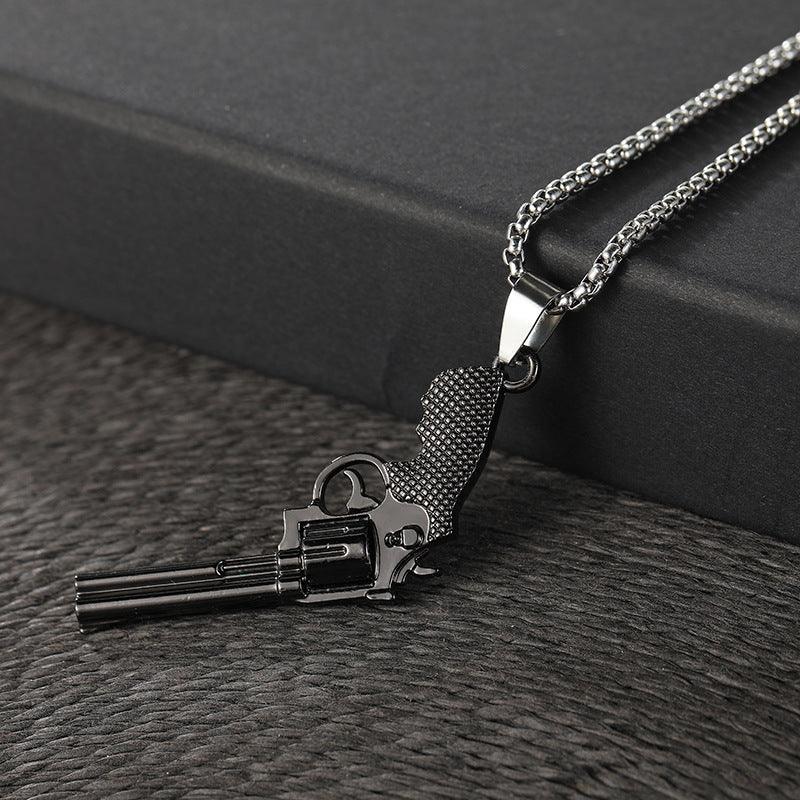 Titanium Revolver Denim Necklace - LOX VAULT
