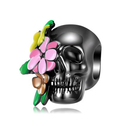 Flower Beads Skull Head Charm - LOX VAULT