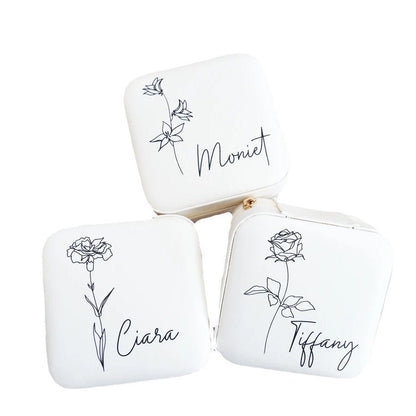 Square Custom Name Jewelry Box