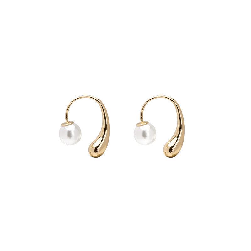 Teardrop Pearl Back Earrings - LOX VAULT