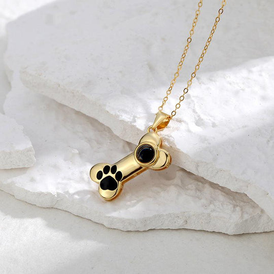 Personalised Dog Bone Projection Necklace - LOX VAULT