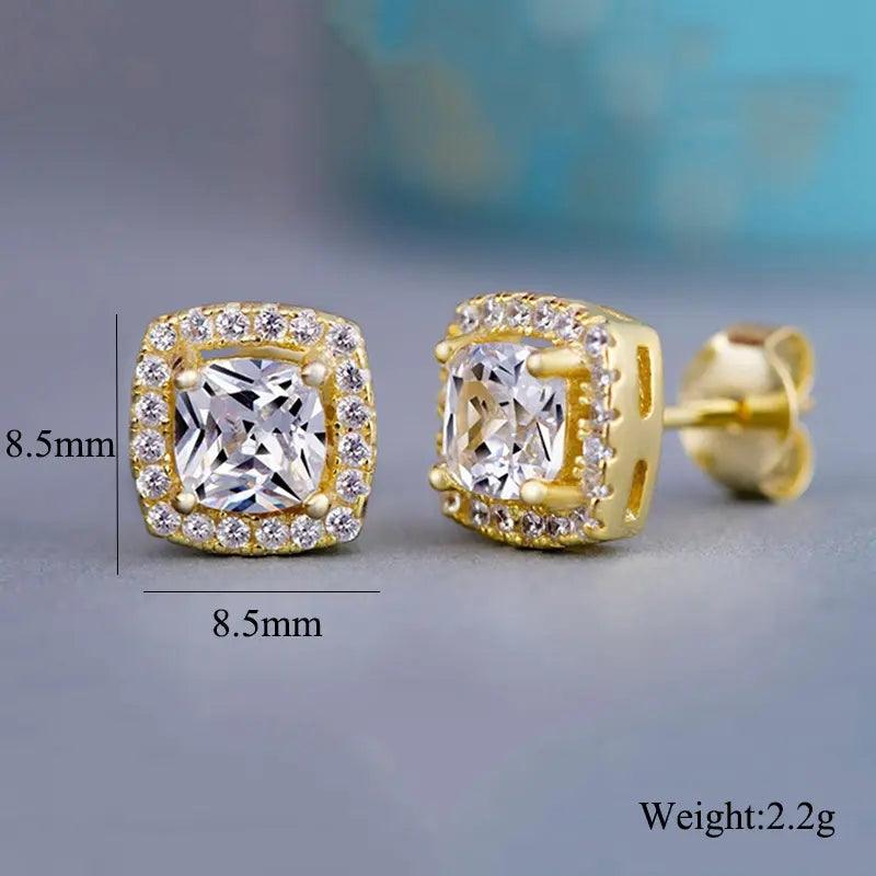9mm CZ Round Stud Earrings - LOX VAULT