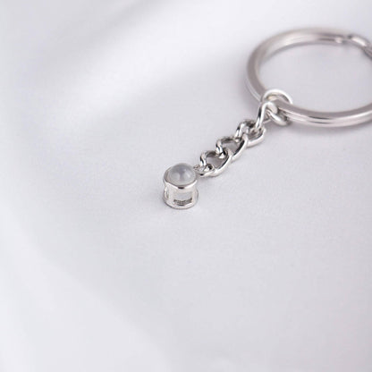 Personalised Circle Photo Projection Keychain - Lox Vault