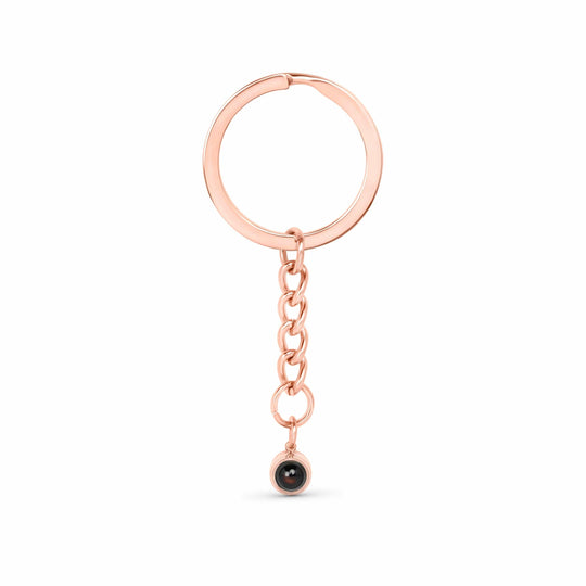 Personalised Circle Photo Projection Keychain - Lox Vault